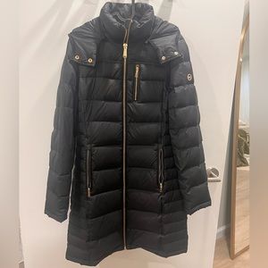 Michael Kors Quilted Puffer Coat with gold details